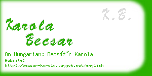 karola becsar business card